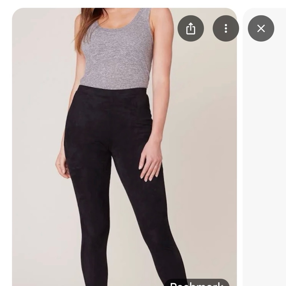 Bb Dakota Jack BlackLeggings in a faux suede